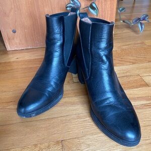 Black Leather Ankle Boots